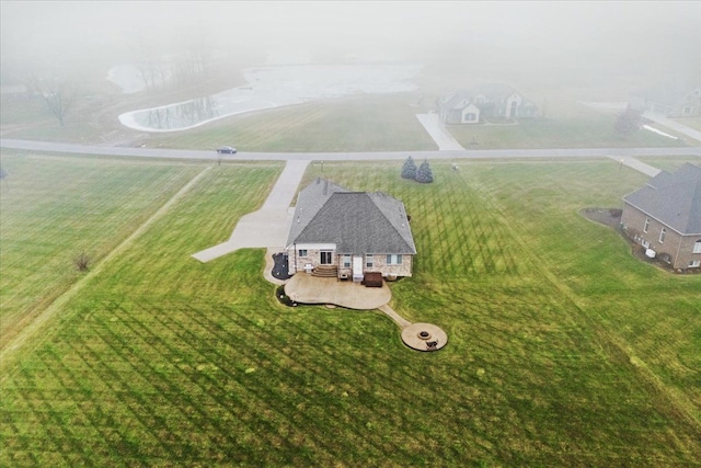 drone / aerial view featuring a rural view