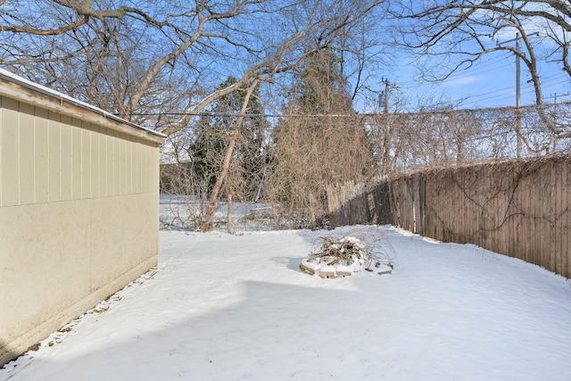 view of snowy yard