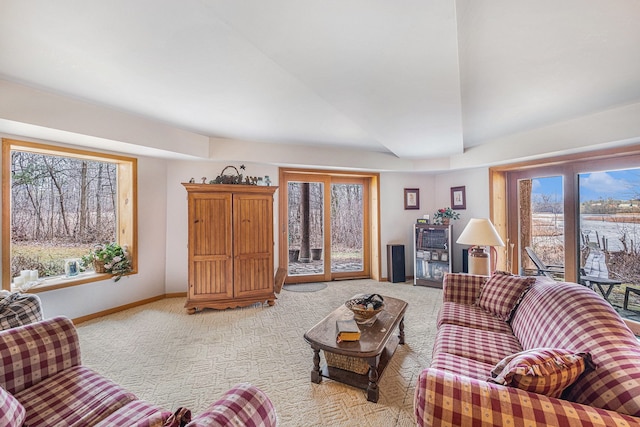 view of carpeted living room