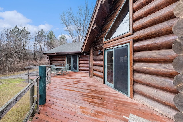 view of wooden deck