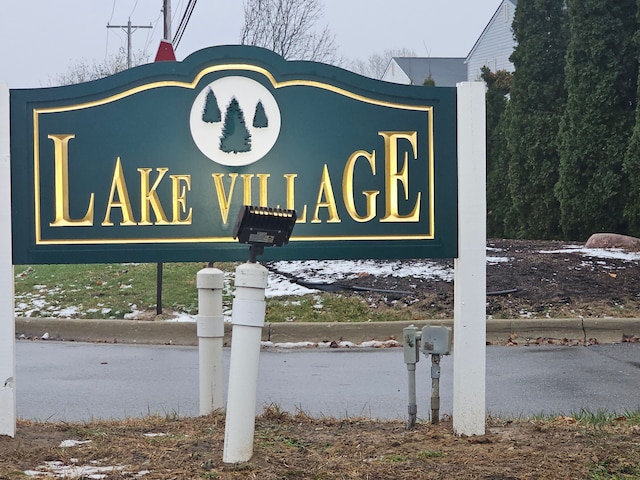 view of community sign