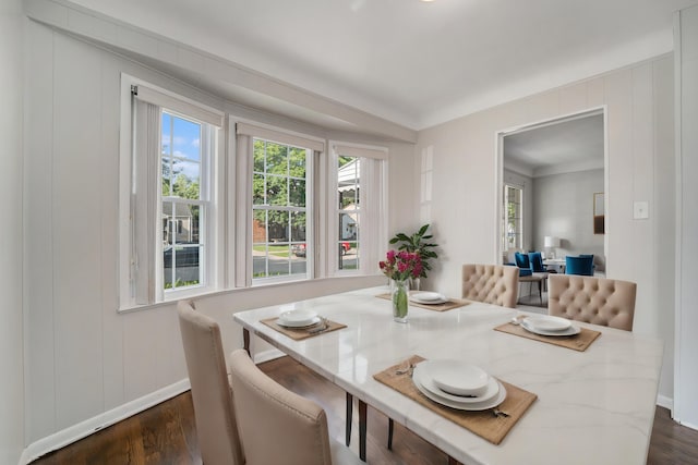 dining room featuring dark hardwood / wood-style floors