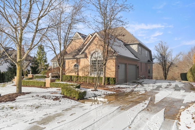 view of property with a garage