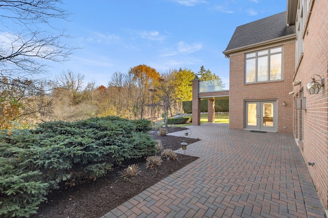 view of patio with french doors