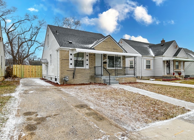 view of bungalow-style house