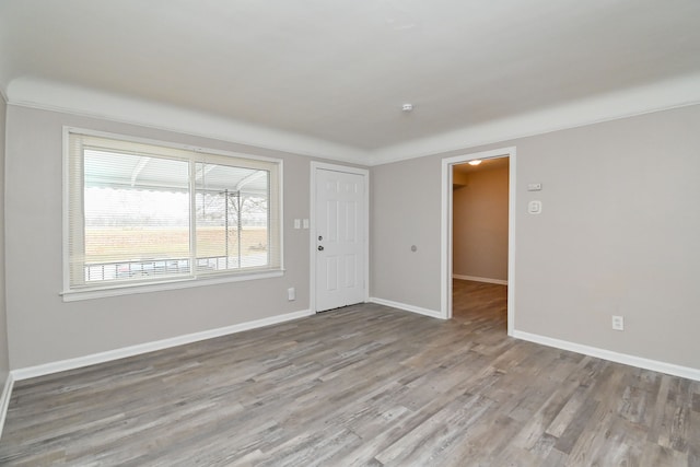 empty room featuring light hardwood / wood-style floors