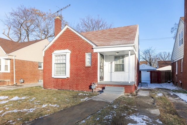 view of bungalow-style home