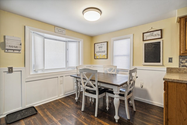 dining room featuring dark hardwood / wood-style floors