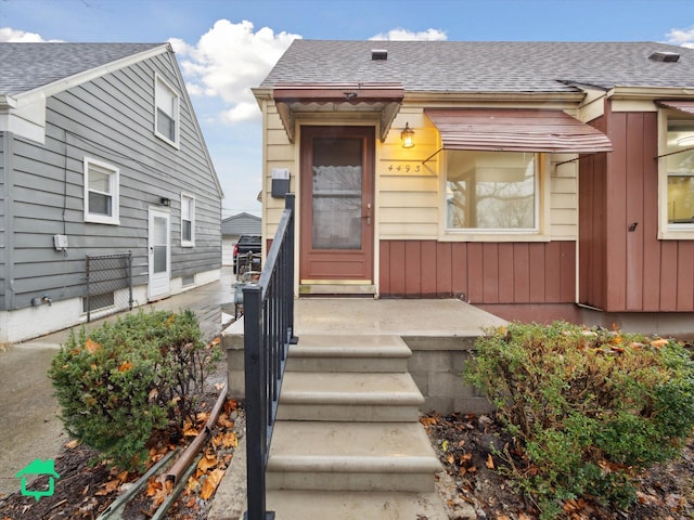 view of doorway to property