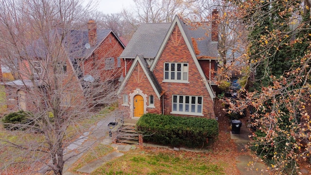 view of tudor home