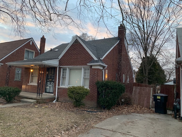 bungalow-style home featuring covered porch