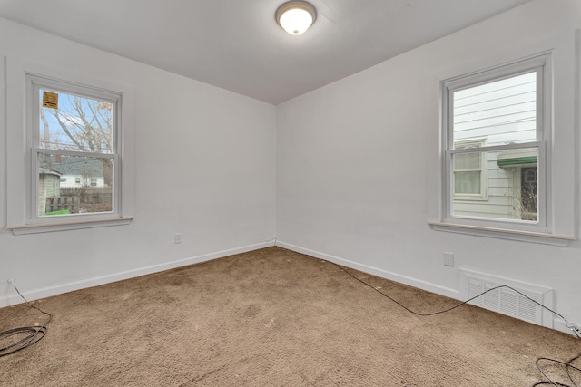 view of carpeted empty room