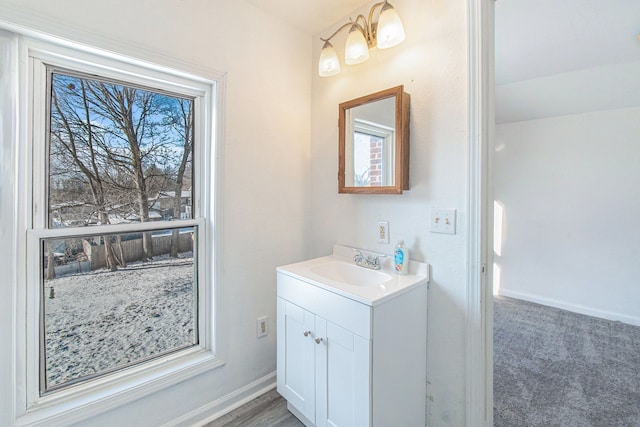 bathroom featuring vanity