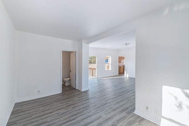 spare room featuring hardwood / wood-style flooring