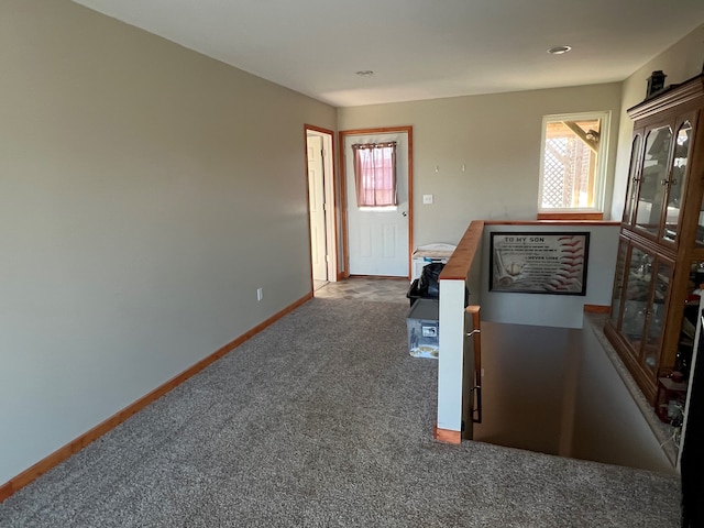 interior space with carpet flooring