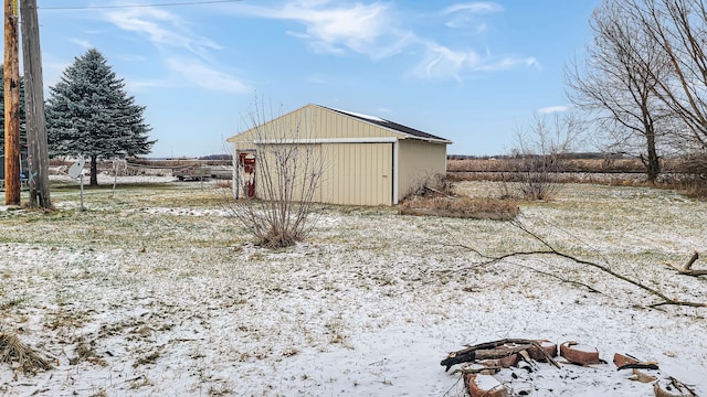 view of snow covered structure