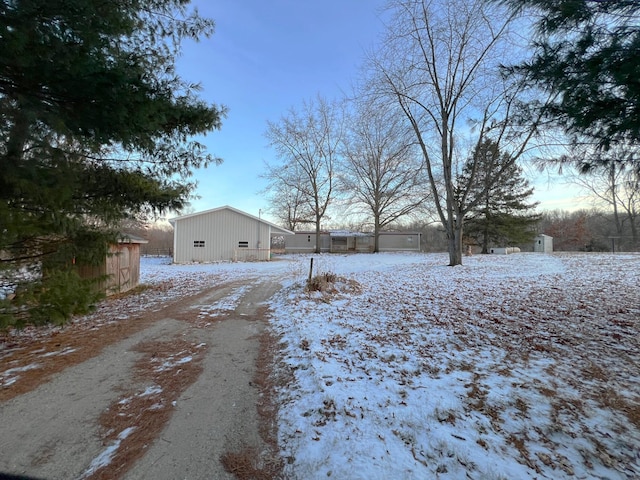 view of snowy yard