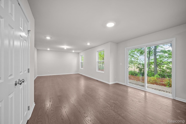 14213 Old Oak Trl, Van Buren, MI 48111 - empty room featuring wood finished floors, baseboards, and recessed lighting