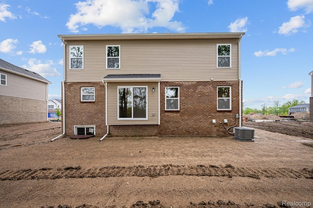 14213 Old Oak Trl, Van Buren, MI 48111 - back of property featuring brick siding and cooling unit