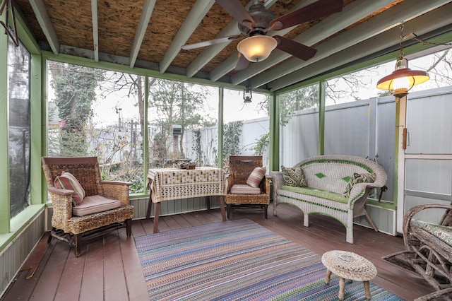 view of sunroom / solarium