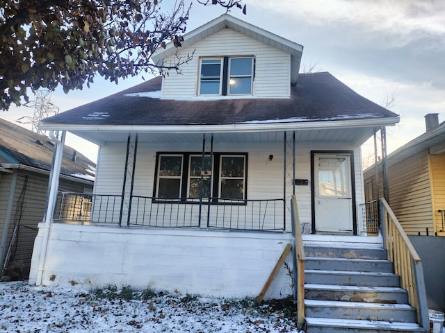 bungalow-style house featuring a porch