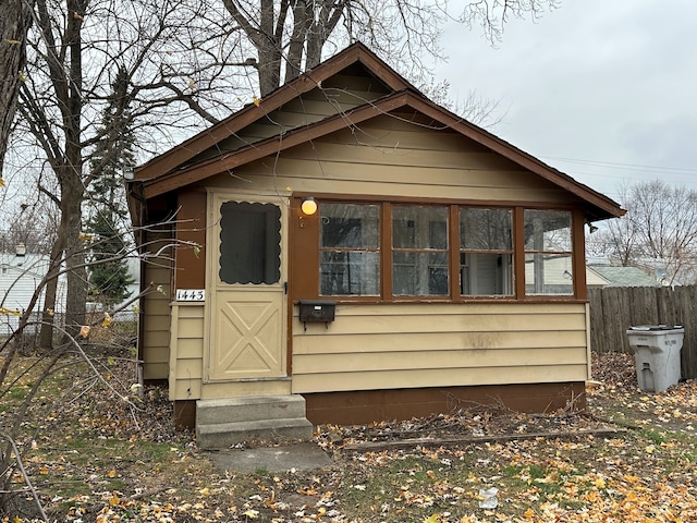 view of bungalow-style house