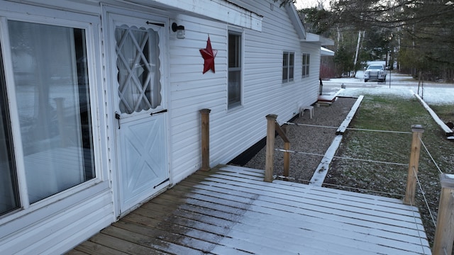 view of wooden deck