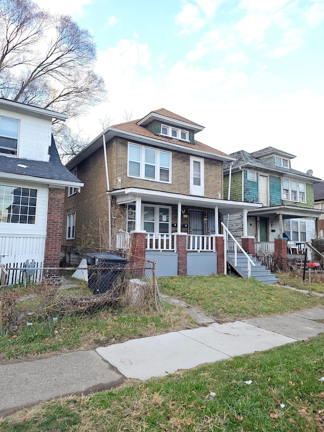 view of front of home with a porch