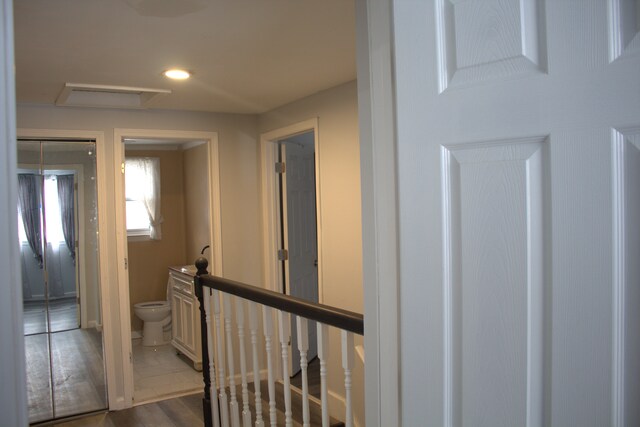 hall featuring hardwood / wood-style flooring