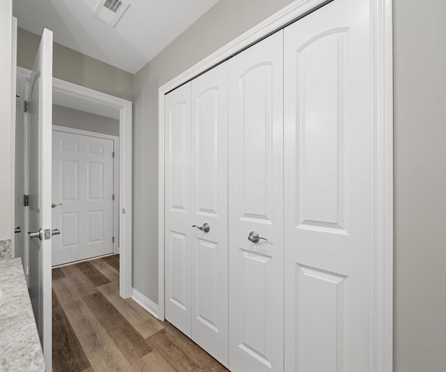 5405 Volterra Dr, Monroe, MI 48161 - corridor with dark wood-style flooring and baseboards