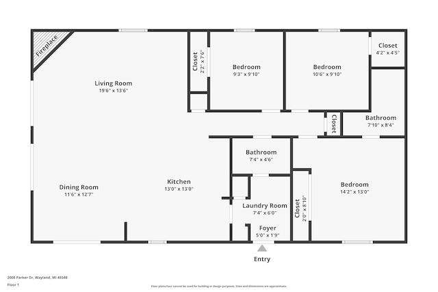 2008 Parker Dr, Wayland, MI 49348 - plan