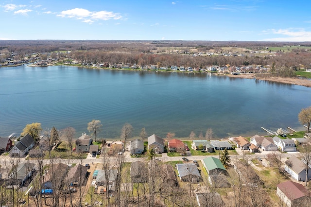 2008 Parker Dr, Wayland, MI 49348 - bird's eye view with a water view and a residential view