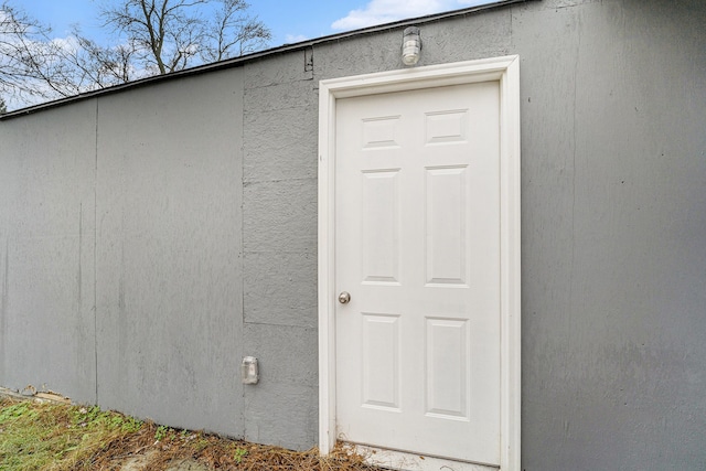 view of doorway to property