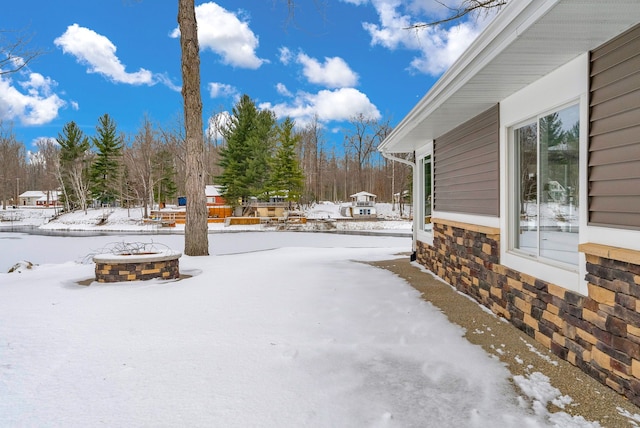 1571 Loebrich Dr, Gladwin, MI 48624 - view of snowy yard