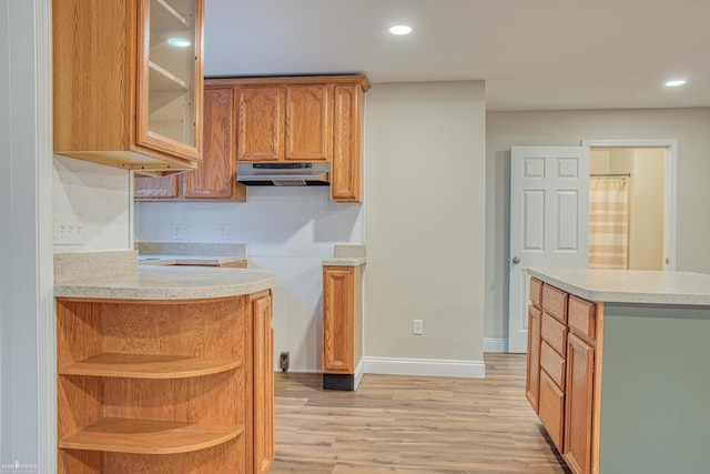 kitchen featuring light hardwood / wood-style flooring