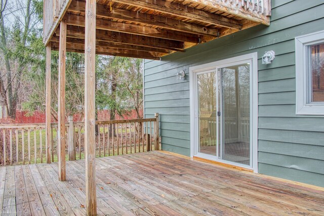 view of wooden terrace