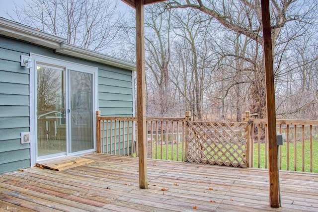 view of wooden deck