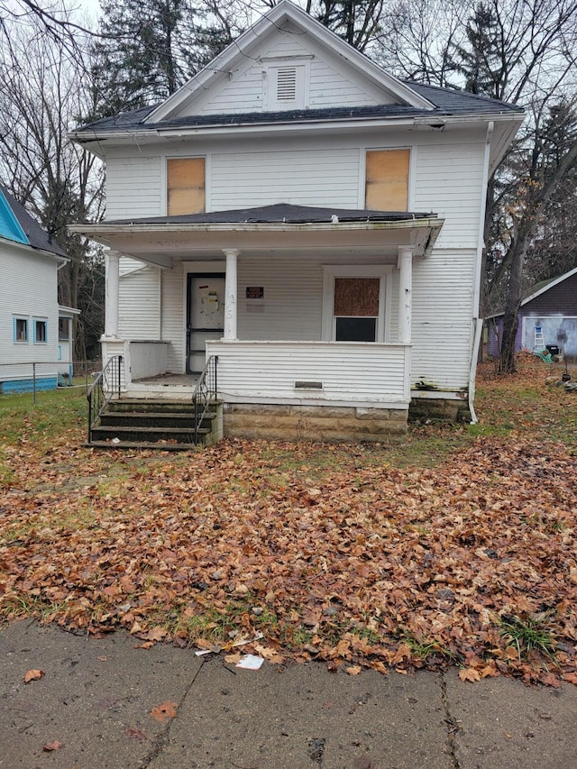 bungalow-style house with a porch