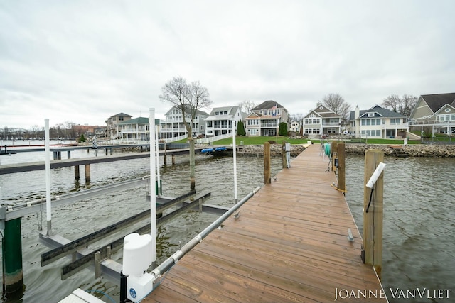 585 Crescent Dr, Holland, MI 49423 - dock area featuring a residential view and a water view