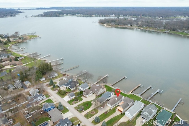 585 Crescent Dr, Holland, MI 49423 - aerial view of property and surrounding area with a nearby body of water