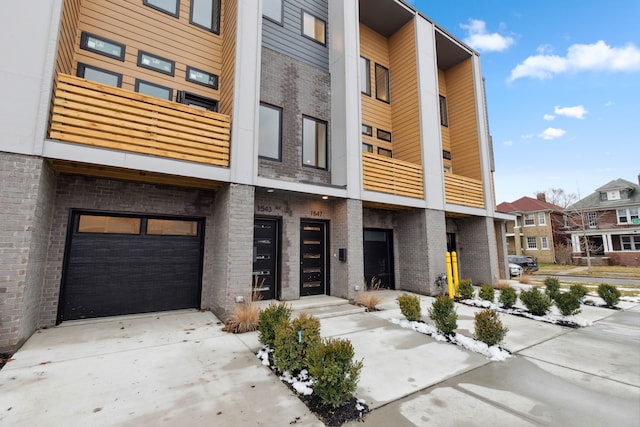 view of property with a garage