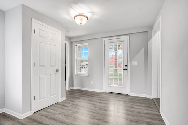 foyer featuring hardwood / wood-style flooring