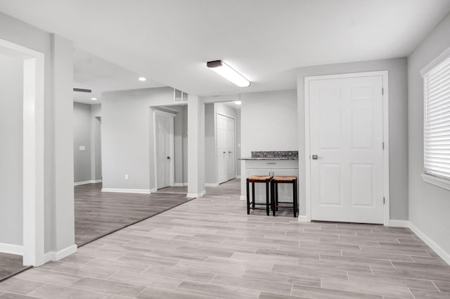 interior space featuring light hardwood / wood-style flooring