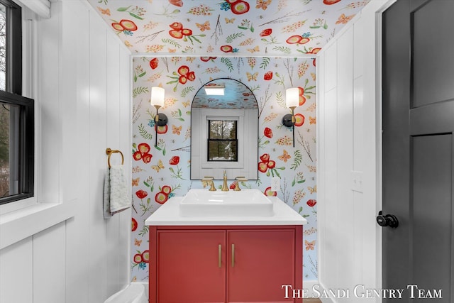 bathroom featuring vanity