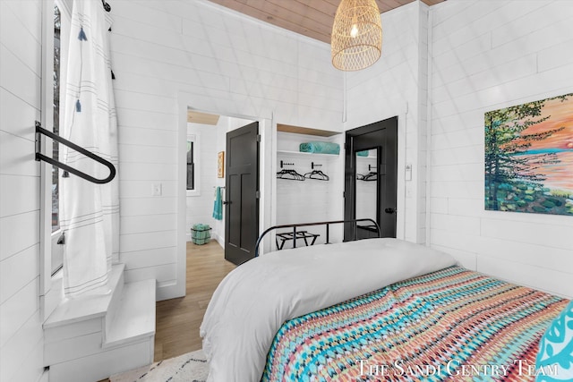 bedroom featuring hardwood / wood-style floors