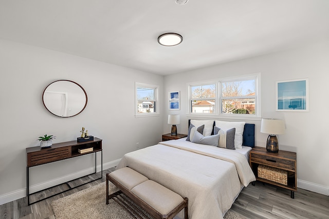 bedroom featuring hardwood / wood-style flooring