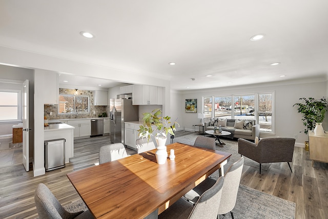 dining room featuring hardwood / wood-style flooring