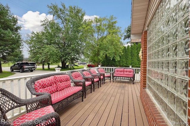 view of wooden deck