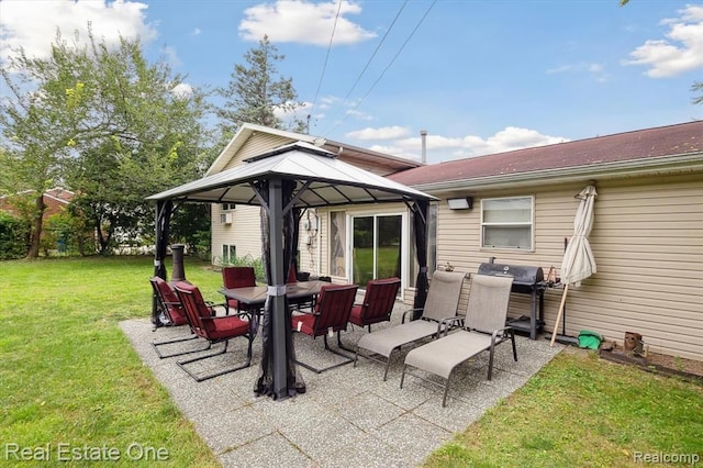 view of patio with a gazebo