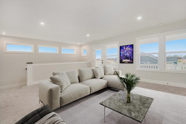 view of carpeted living room